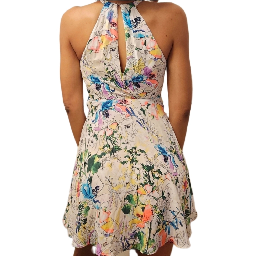 Express Floral Halter Dress - Multicolor - Picture 4 of 7